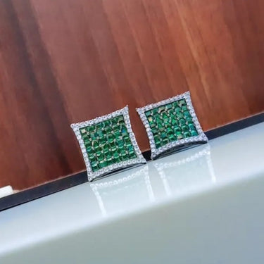 Emerald Stud Earrings Zayn Luxury Jewellery